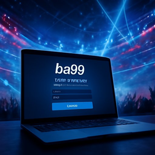 ba99 login page on laptop
